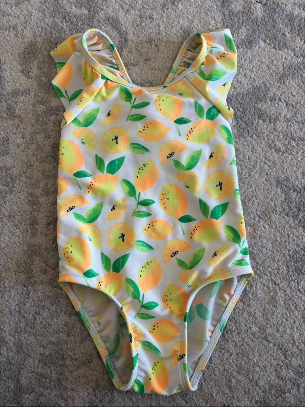 Cat & Jack Lemon Print Swim One-Piece - Size 3T